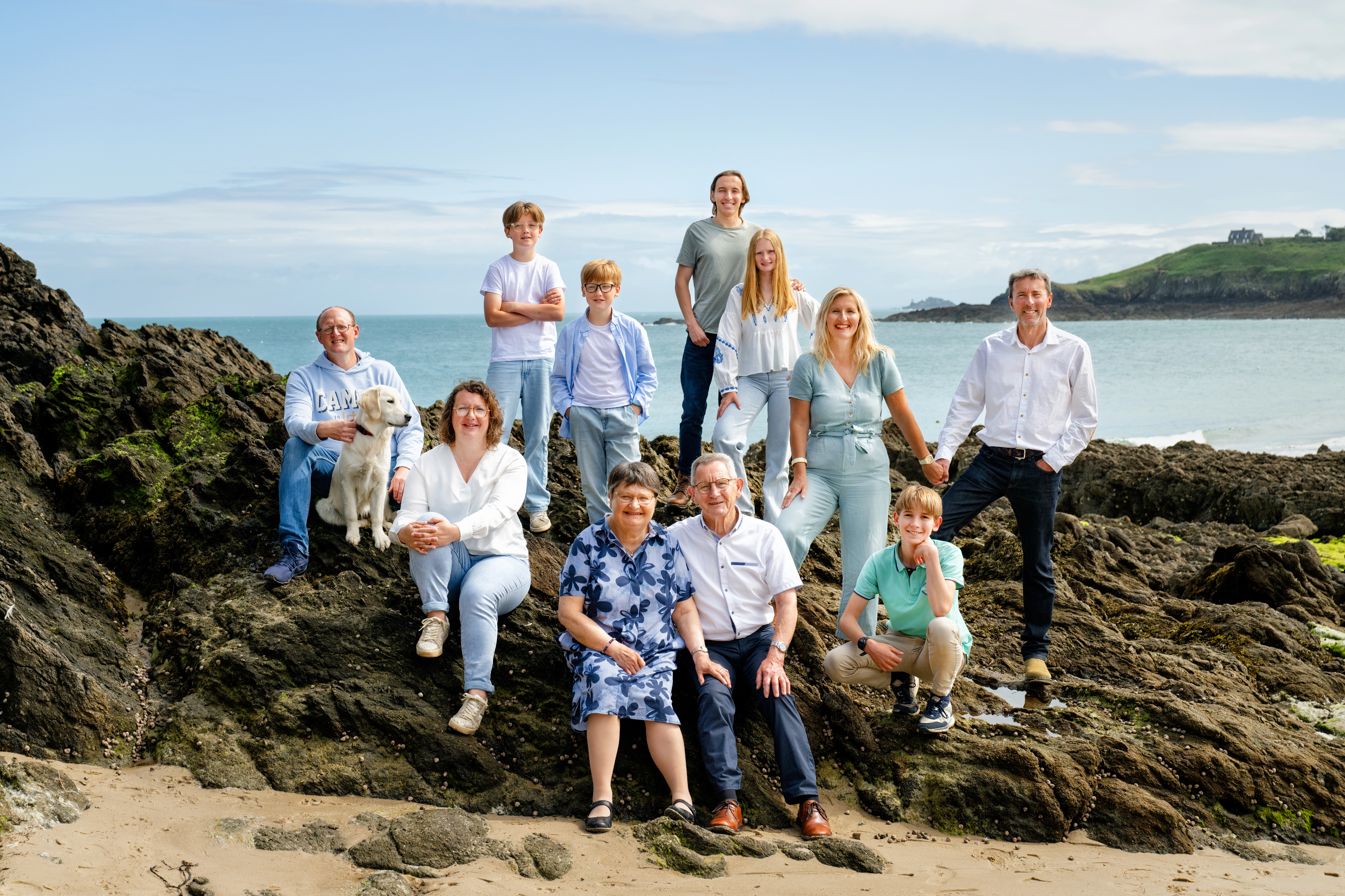 photos de famille à la plage de cancale