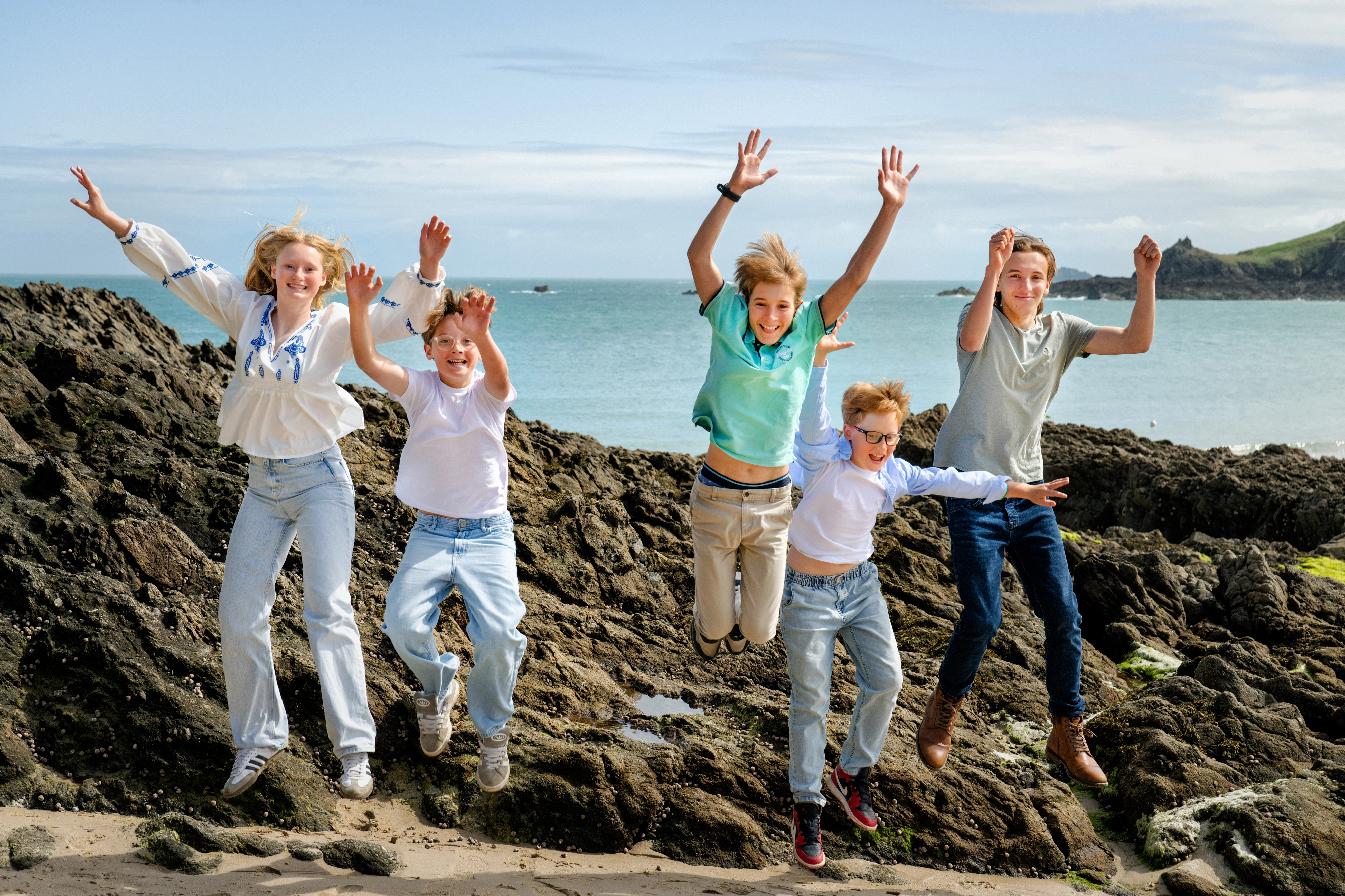 photos de famille en bord de mer à Cancale