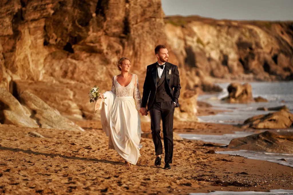 photo de mariage à la plage de Quiberon 