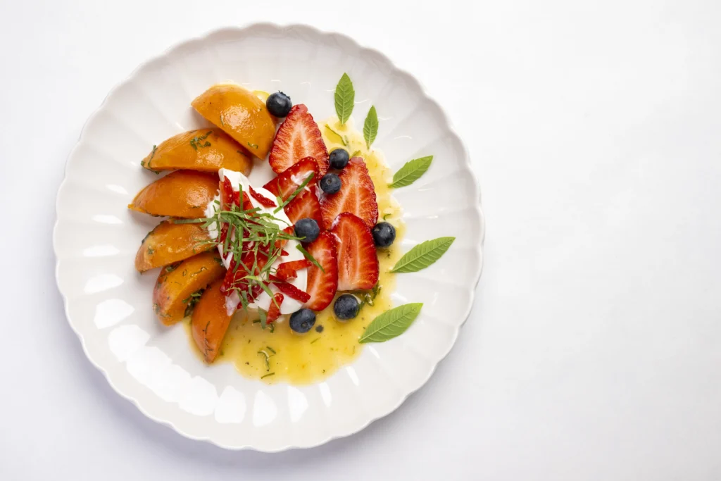 photo culinaire d'un dessert au studio faucher
