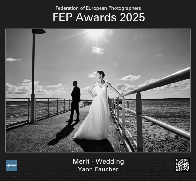 ✨ Un week-end riche en émotions pour la photographie européenne !
Le week-end dernier ont été dévoilés les résultats des FEP Awards 2025, prestigieuse compétition organisée par la Fédération Européenne des Photographes (FEP).

🎉 Nous sommes fiers d'annoncer que trois images signées Yann Faucher ont été récompensées d’un Mérite Award dans la catégorie Wedding (Mariage).
Un immense honneur qui vient saluer la créativité, l’élégance et l’audace de son regard photographique.

📸 Chaque cliché raconte une histoire unique, capturée avec passion et maîtrise, qu’il s’agisse des dunes dorées, de l’intensité d’un contre-jour ou de l’insolite d’un décor inattendu.

Merci à la FEP pour cette reconnaissance, et bravo à tous les photographes récompensés cette année ! 🙌

#FEPawards2025 #YannFaucher #WeddingPhotography #PhotographeDeMariage #AwardWinningPhotography #FEP #FédérationEuropéenneDesPhotographes #PhotographieArtistique #Mariage